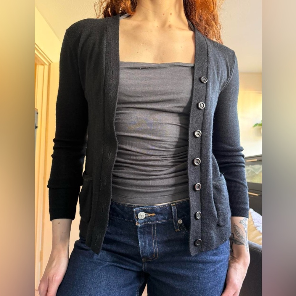 Vintage 90s Casual Corner wool blend cardigan